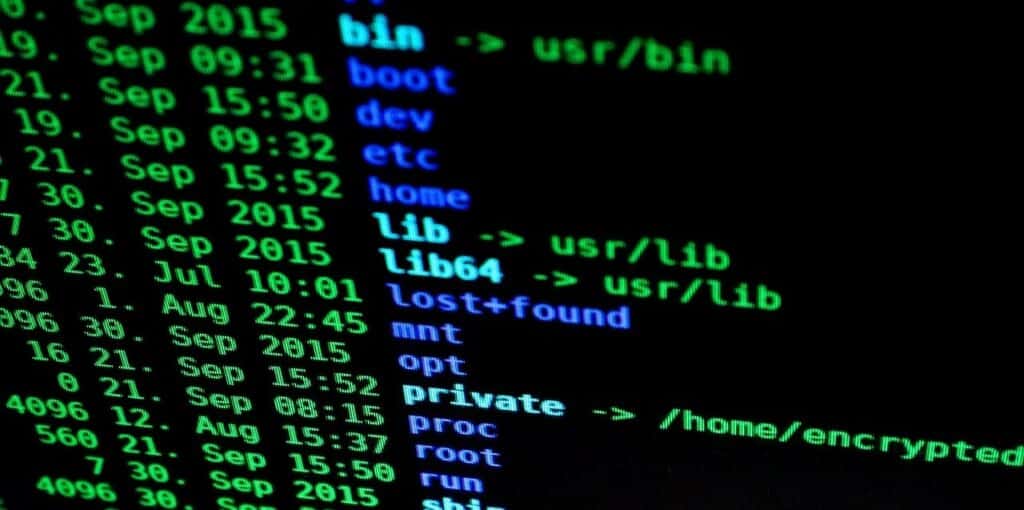 A photograph of coding on a computer screen.